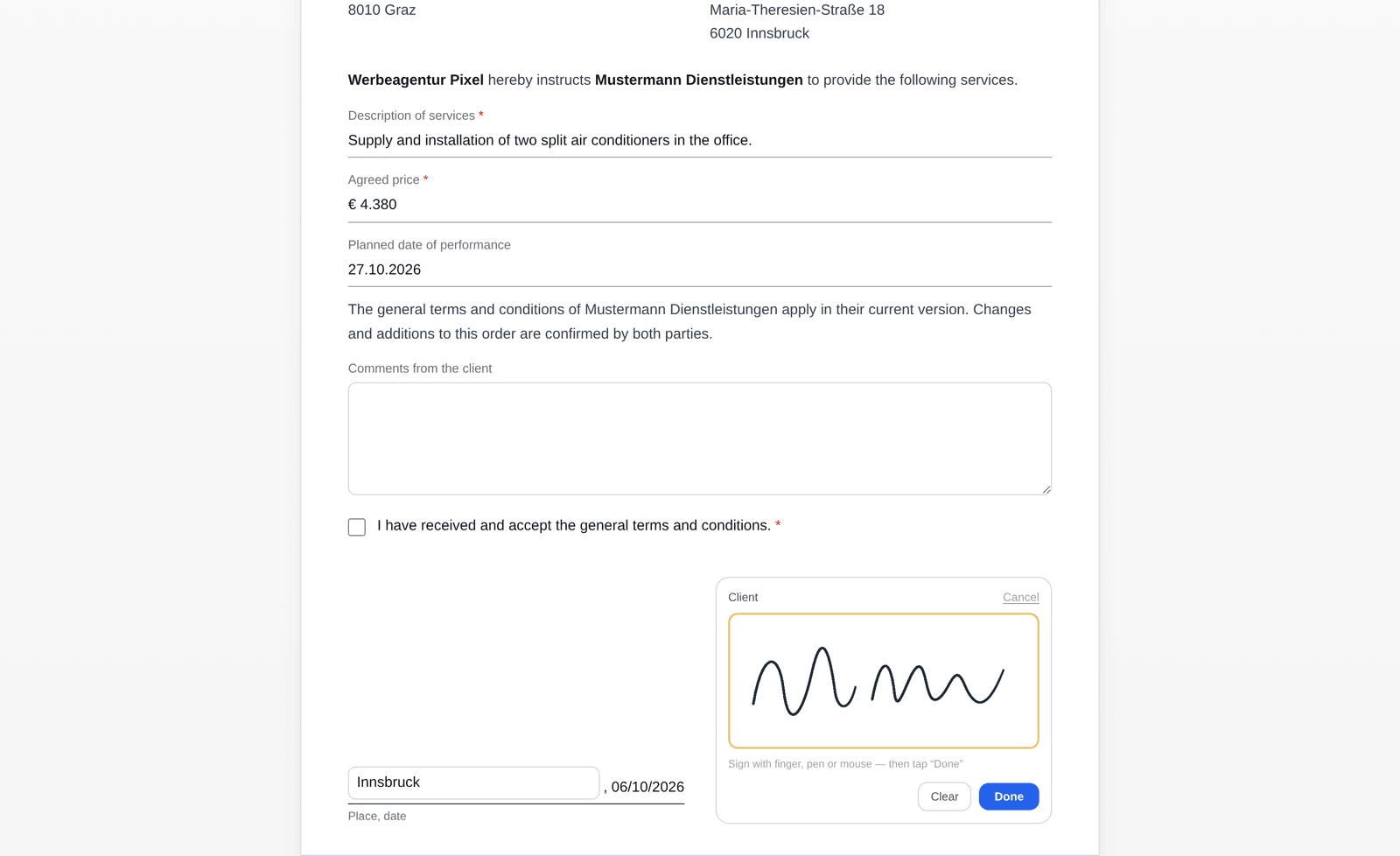 Like on paper — just without a printer